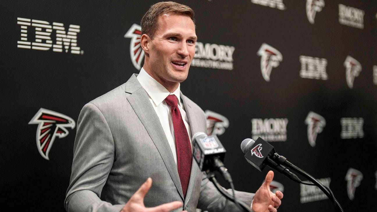 Falcons' Kirk Cousins - Beef over Michael Penix Jr. not helpful - ESPN Falcons' Kirk Cousins - Beef over Michael Penix Jr. not helpful - ESPN
