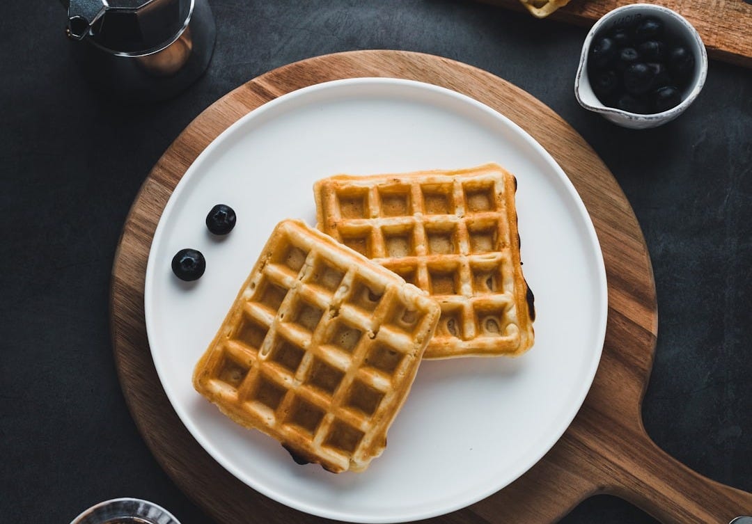 waffles on plate
