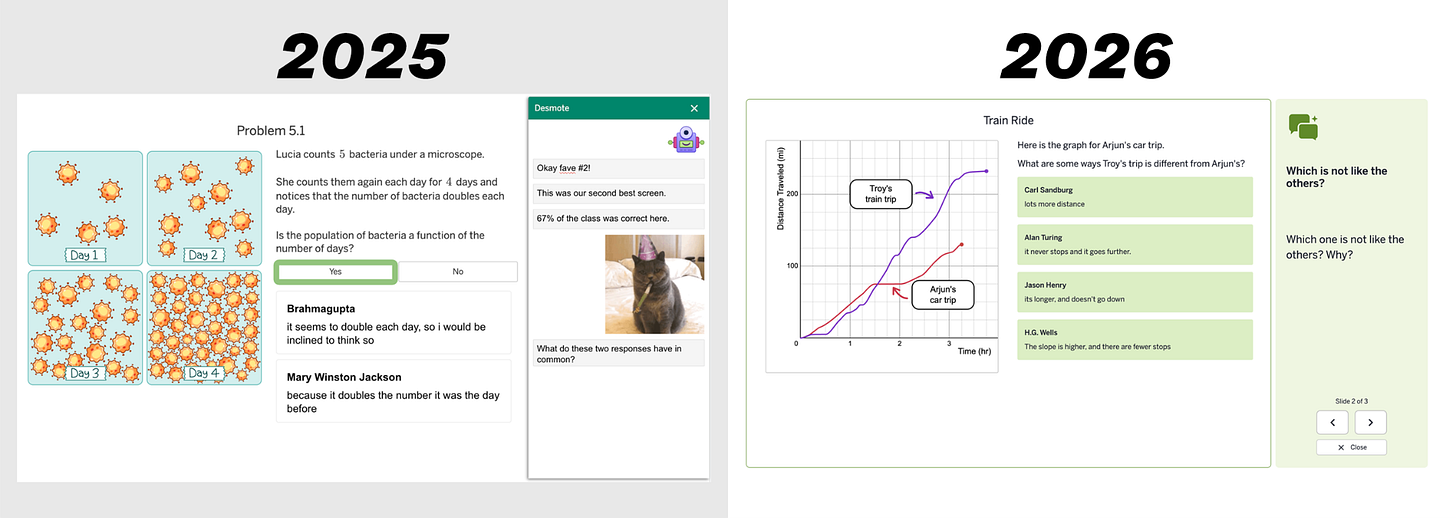 The lo-fi prototype of Discussion Moments on the left in Google Slides. The modern CSS / HTML / JS version on the right. The lo-fi prototype of Discussion Moments on the left in Google Slides. The modern CSS / HTML / JS version on the right.