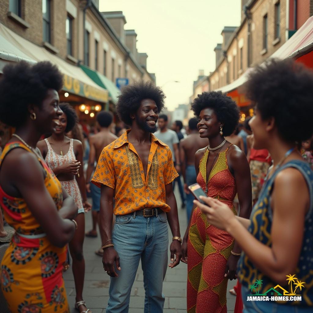 A vibrant black community in 1970s United Kingdom, A vibrant black community in 1970s United Kingdom,