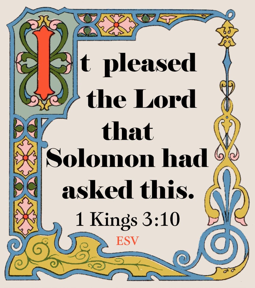 1 Kings 3:10