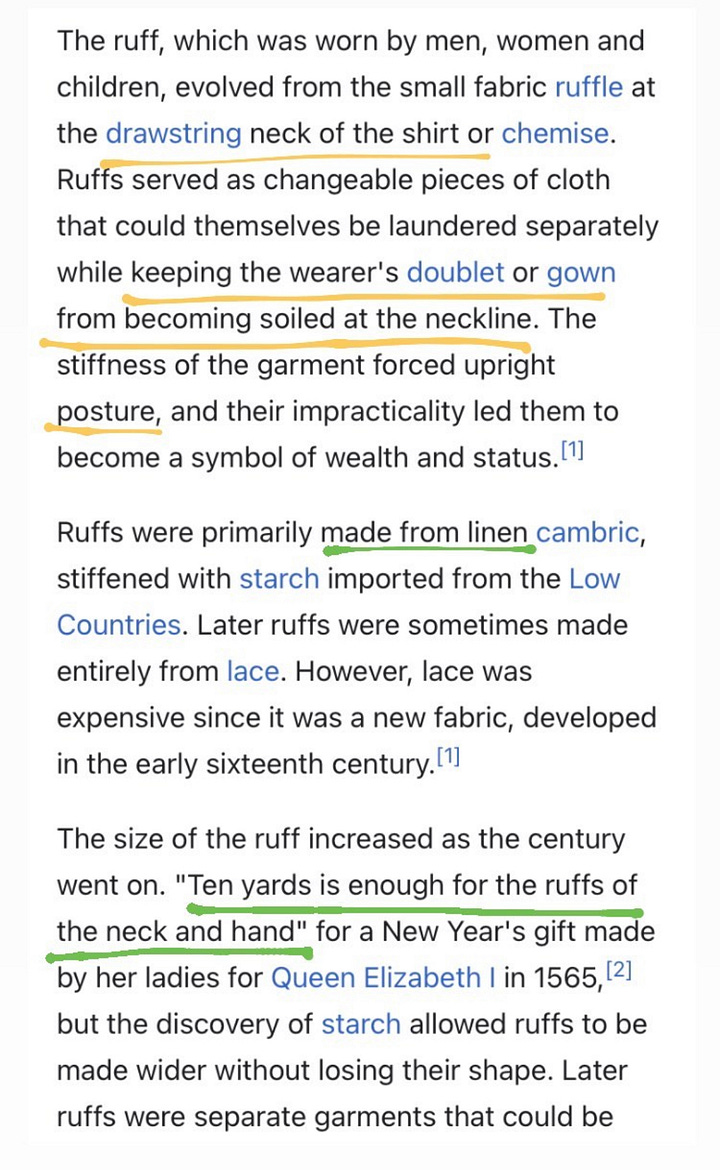 Elizabethan Ruffs