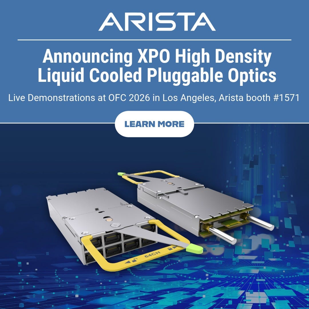 Arista is raising the bar for AI networking with the new XPO (eXtra-dense Pluggable Optics) module MSA (Multi-Source Agreement). The natively liquid cooled XPO module establishes a new density benchmark, delivering a Arista is raising the bar for AI networking with the new XPO (eXtra-dense Pluggable Optics) module MSA (Multi-Source Agreement). The natively liquid cooled XPO module establishes a new density benchmark, delivering a