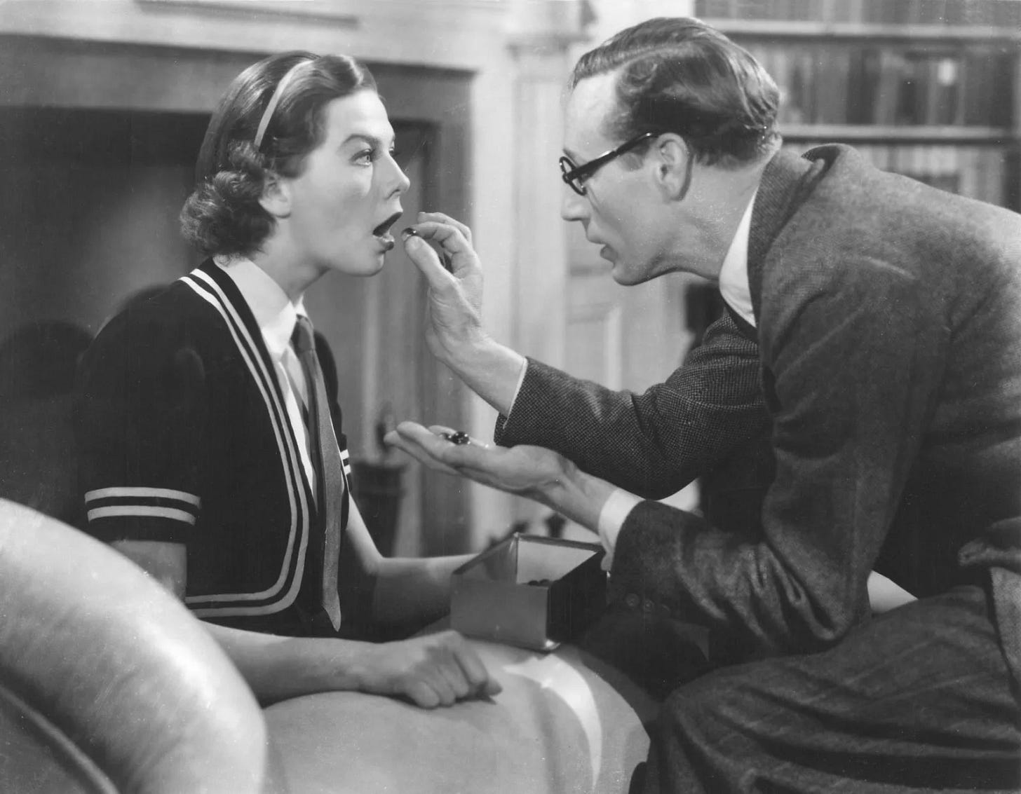 Eliza Doolittle and Henry Higgins in George Bernard Shaw's "Pygmalion"