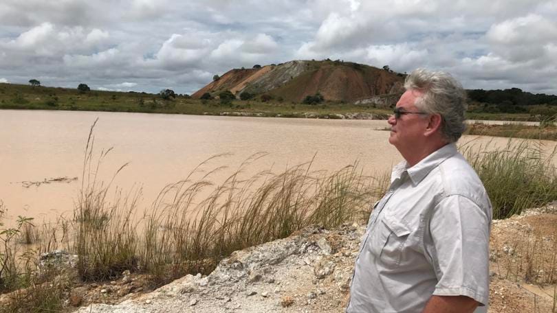AVZ Minerals Managing Director Nigel Ferguson at Manono. Source: AVZ Minerals