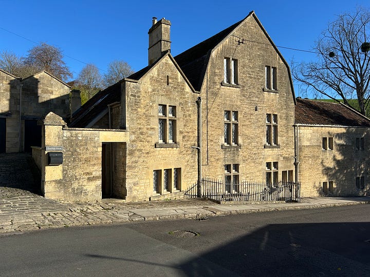 The narrow Wayside Coach House standing on the corner of Cottles Lane and The Old Malthouse. Two stone-built buildings hundreds of years old. Photos: Roland Millward