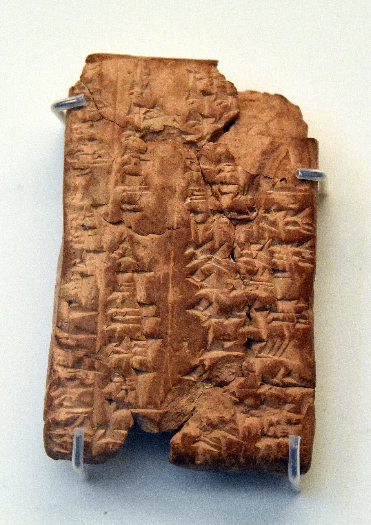 As Babylon grew, the language spoken on its streets had to change. This remarkable tablet captures the interaction between the age-old cuneiform writing used for Babylonian-Akkadian and the alphabetic Aramaic that ultimately displaced it. This clay t