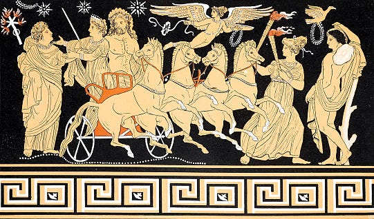 Classical Greek The Persephones Descent Into The Underworld Farewell To The  Mother Stock Illustration - Download Image Now - iStock