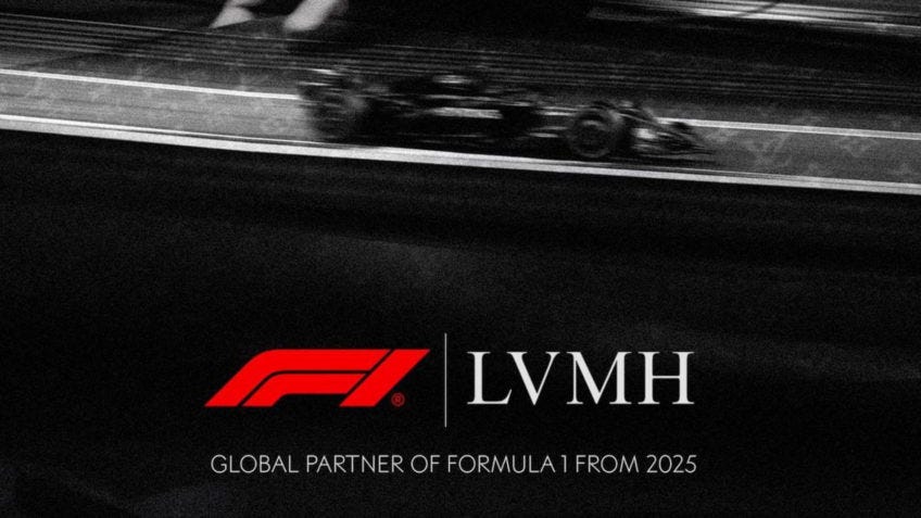 Fórmula 1 anuncia parceria de 10 anos com a LVMH