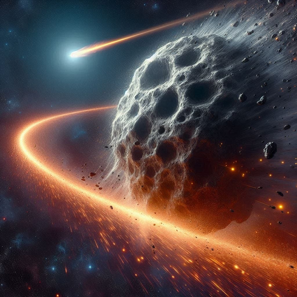 O impacto de um asteroide gigante