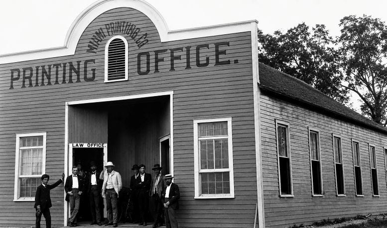 Figure 3: Miami Metropolis office in 1896. Courtesy of Florida State Archives.