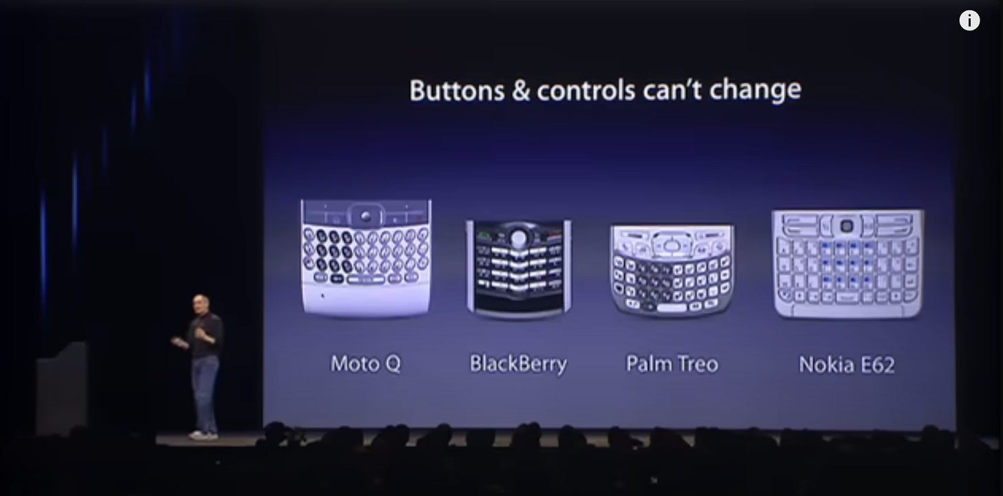 Steve Jobs introducing the iPhone Steve Jobs introducing the iPhone