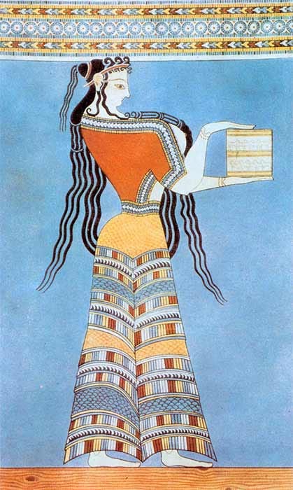 Fresco of a Mycenaean woman, reminiscent of a Minoan woman, illustrating cross-cultural influence. (Public Domain) Fresco of a Mycenaean woman, reminiscent of a Minoan woman, illustrating cross-cultural influence. (Public Domain)