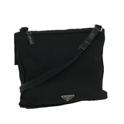 PRADA Shoulder Bag Nylon Black Auth bs12814 - Picture 1 of 24