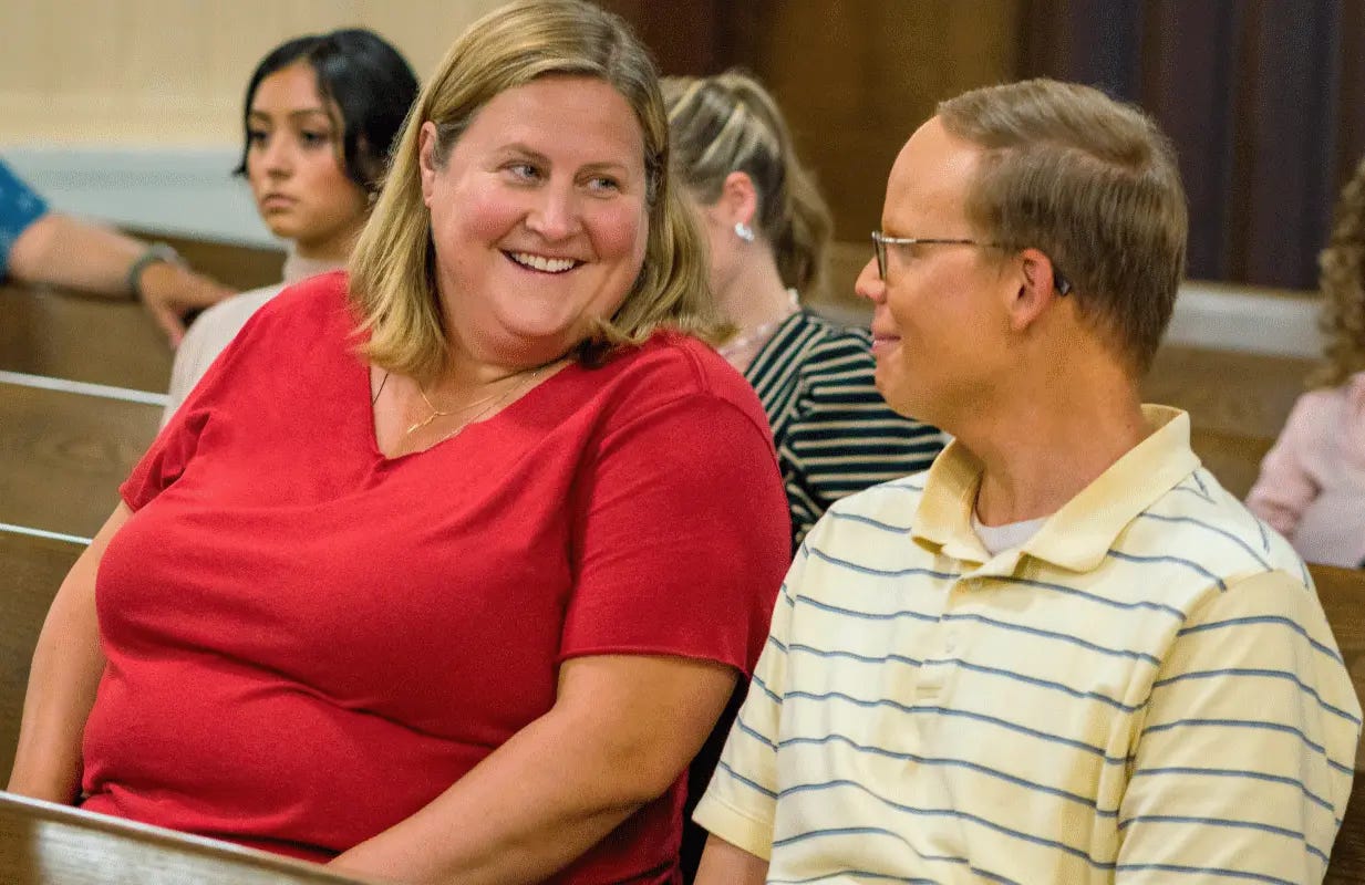 Bridget Everett and Jeff Hiller in Somebody Somewhere. (Photo: Matt Dinerstein/HBO)