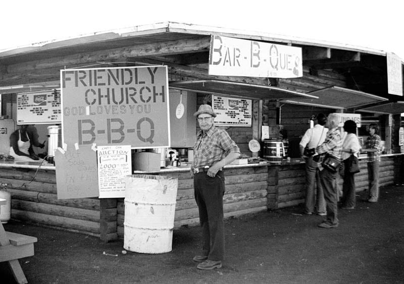 Log food booths were featured in the 1970 Alaska State Fair.