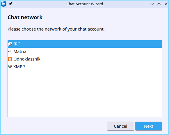 Thunderbird chat Thunderbird chat