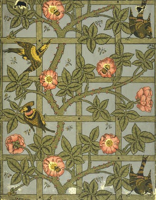 《Trellis》壁紙設計|來源:Victoria and Albert Museum 《Trellis》壁紙設計|來源:Victoria and Albert Museum