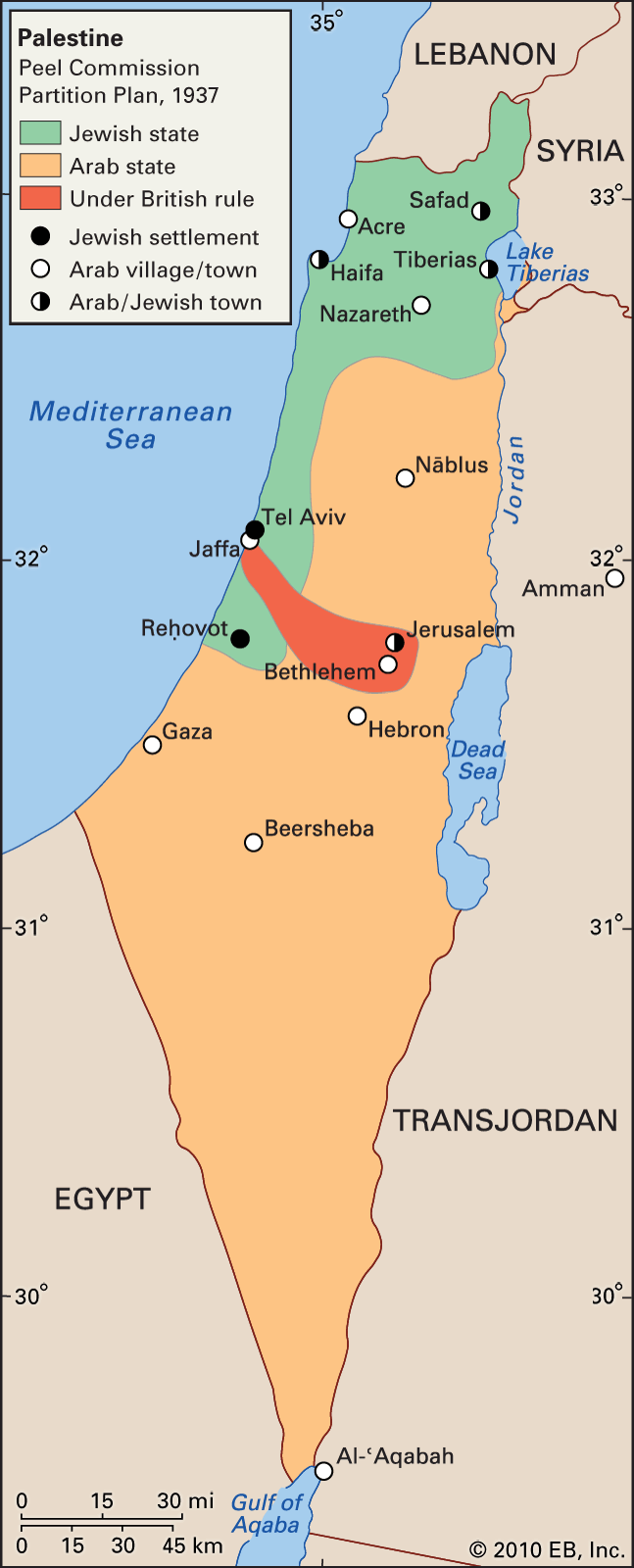 Peel Commission | History, Palestine, Significance, & Map | Britannica