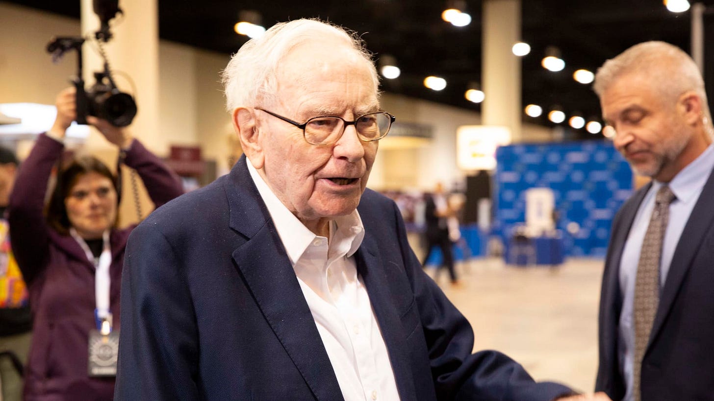 Warren Buffett walks the floor and meets with Berkshire Hathaway shareholders ahead of their annual meeting in Omaha, Nebraska on May 3rd, 2024. 