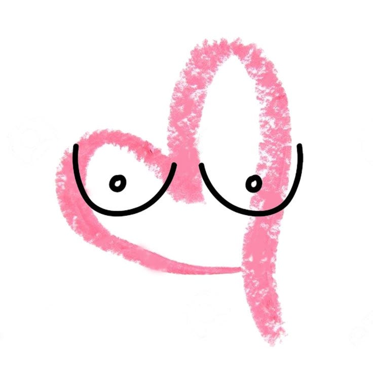 This may contain: a pink smiley face drawn in the shape of a letter o with eyes and eyebrows