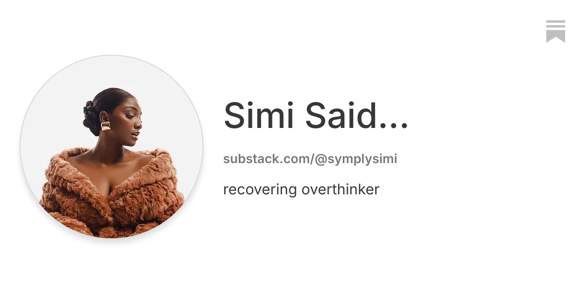 Simi Said... | Substack