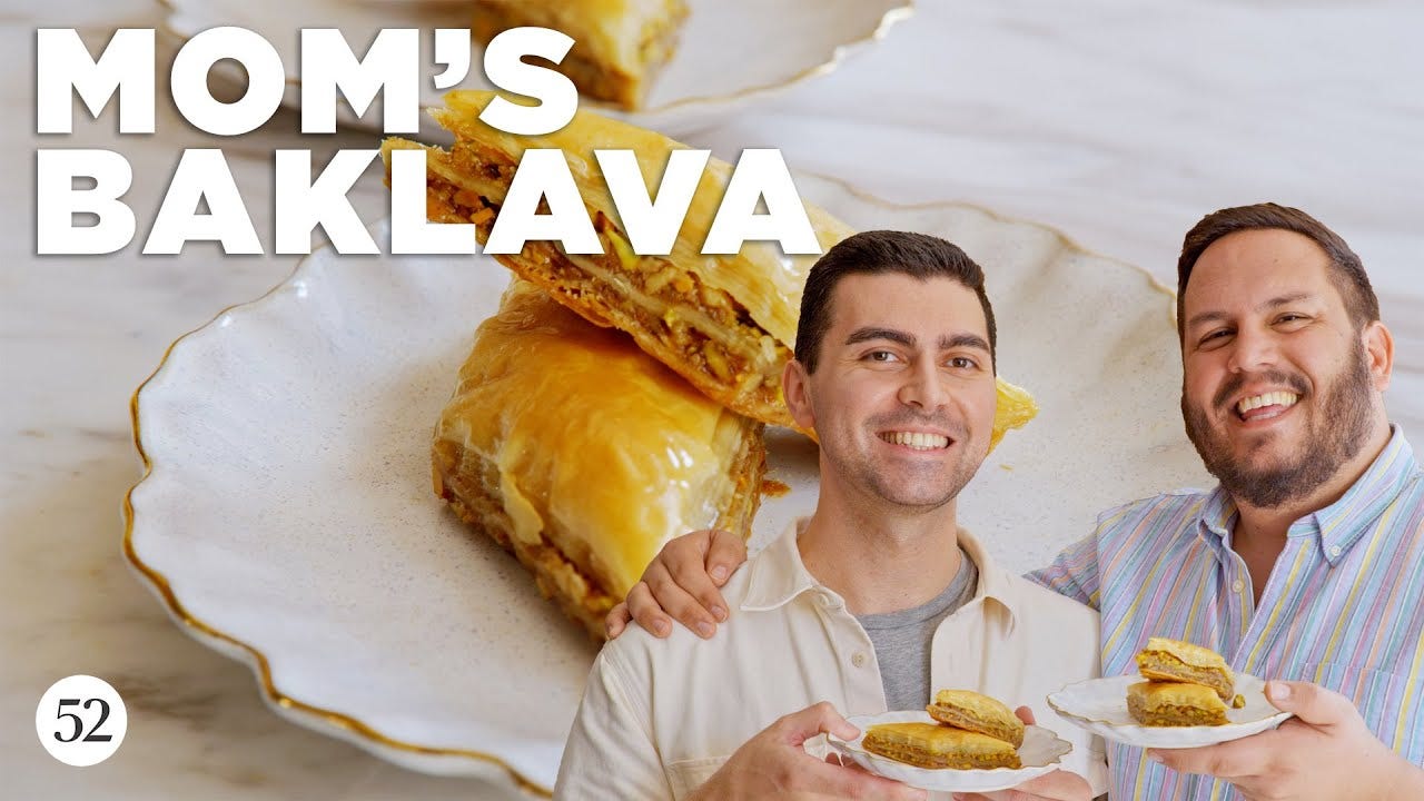 Make Eric King's Mom's Walnut Pistachio Baklava I The Secret Sauce with Dan  Pelosi - YouTube