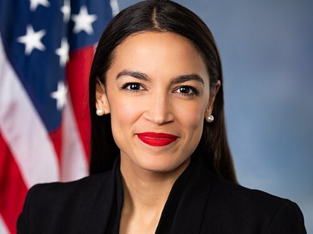Officieel portret van Alexandria Ocasio-Cortez voor de Amerikaanse vlag. Officieel portret van Alexandria Ocasio-Cortez voor de Amerikaanse vlag.
