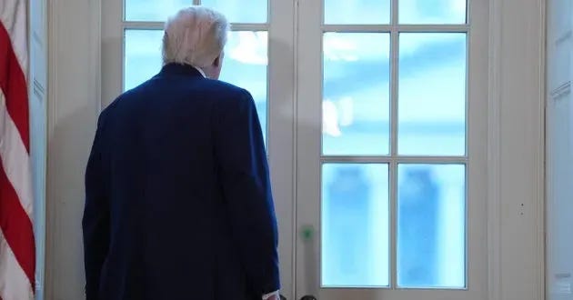 Trump Gets Up, Walks Away From Meeting To Stare Out Window At Ballroom