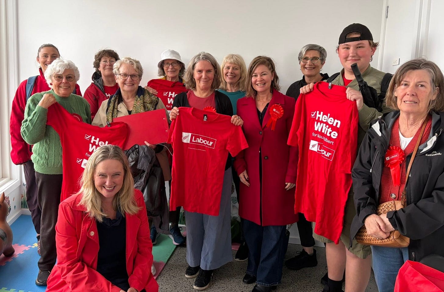 Helen White and supporters. Helen White and supporters.