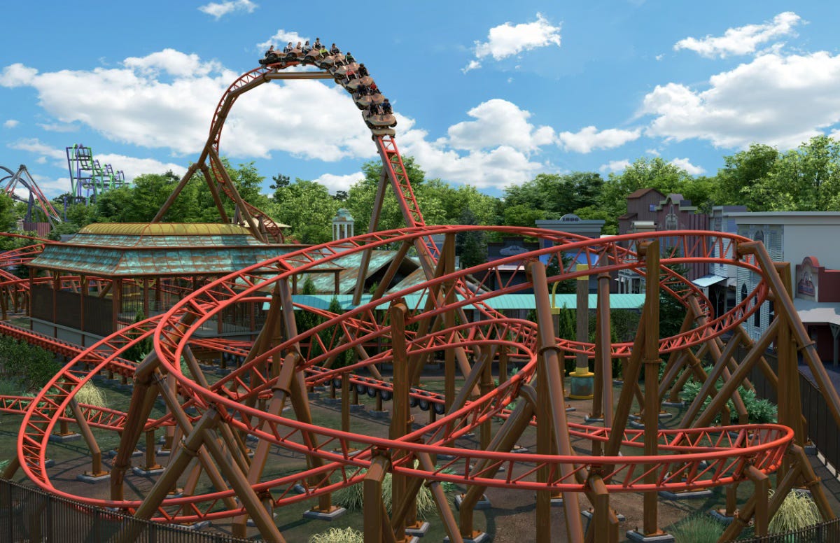 Preview of Quantum Accelerator coaster at Six Flags New England