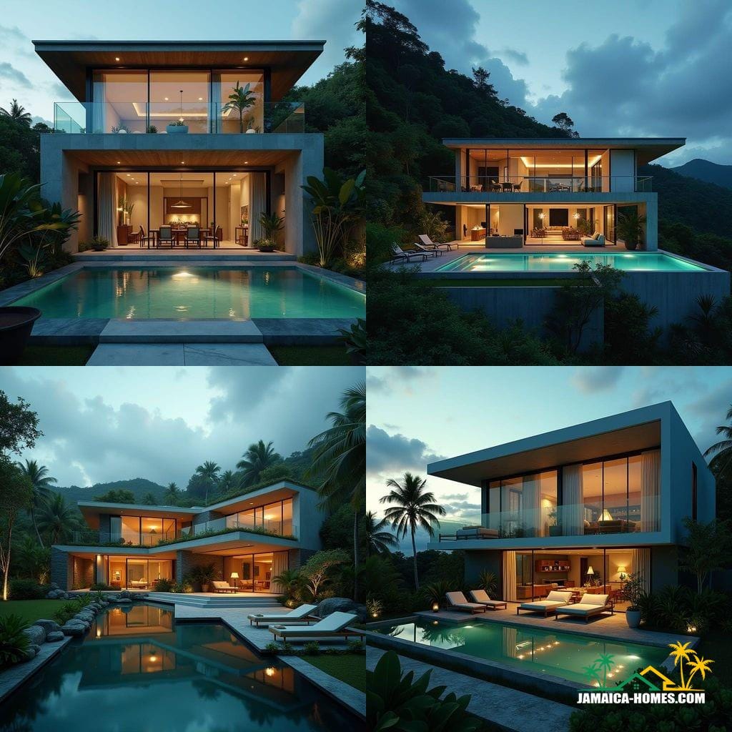 Modern luxury residential real estate, jamaica caribbean