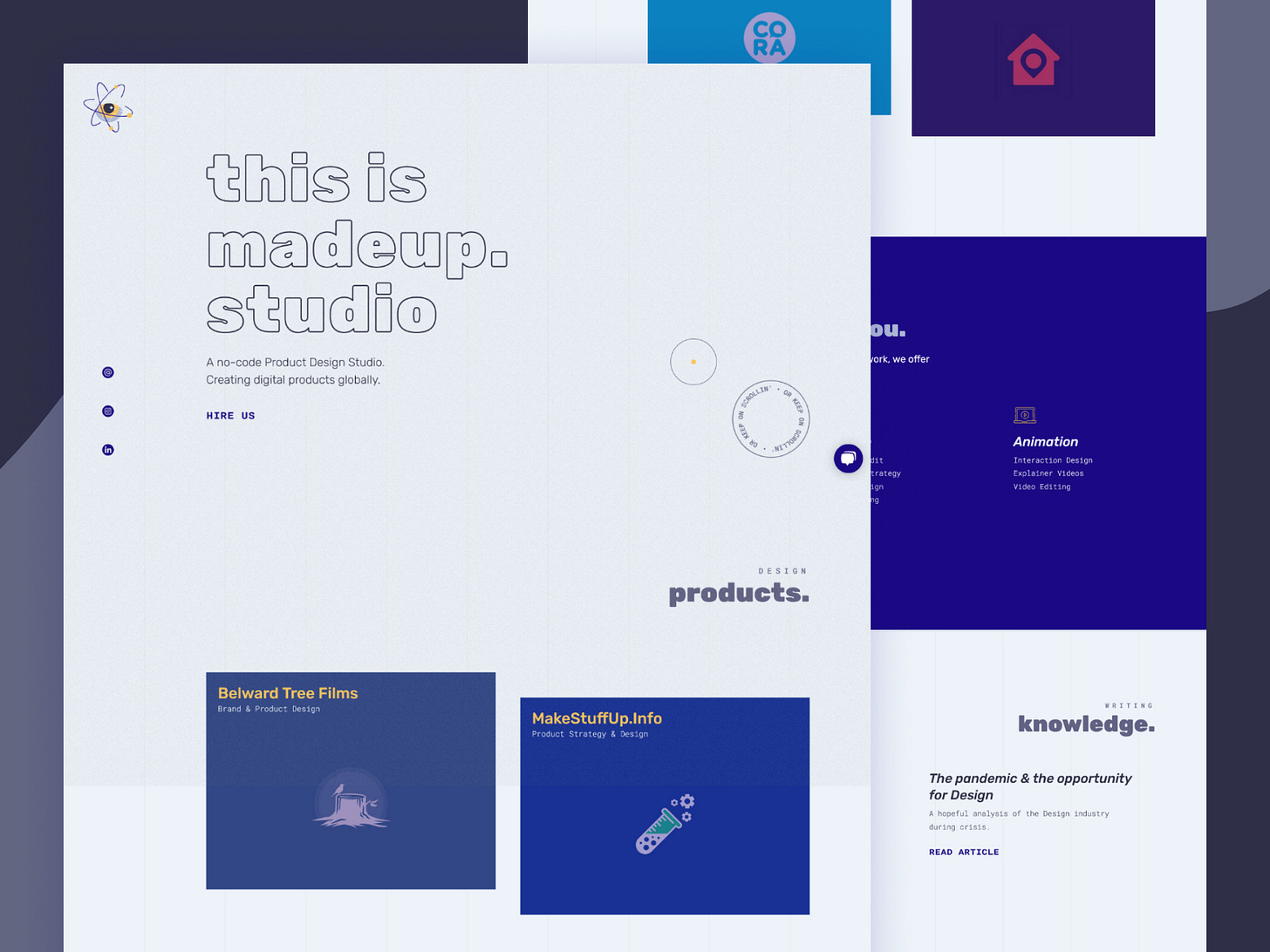 madeup.studio homepage