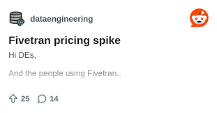 Fivetran pricing spike #dataengineering