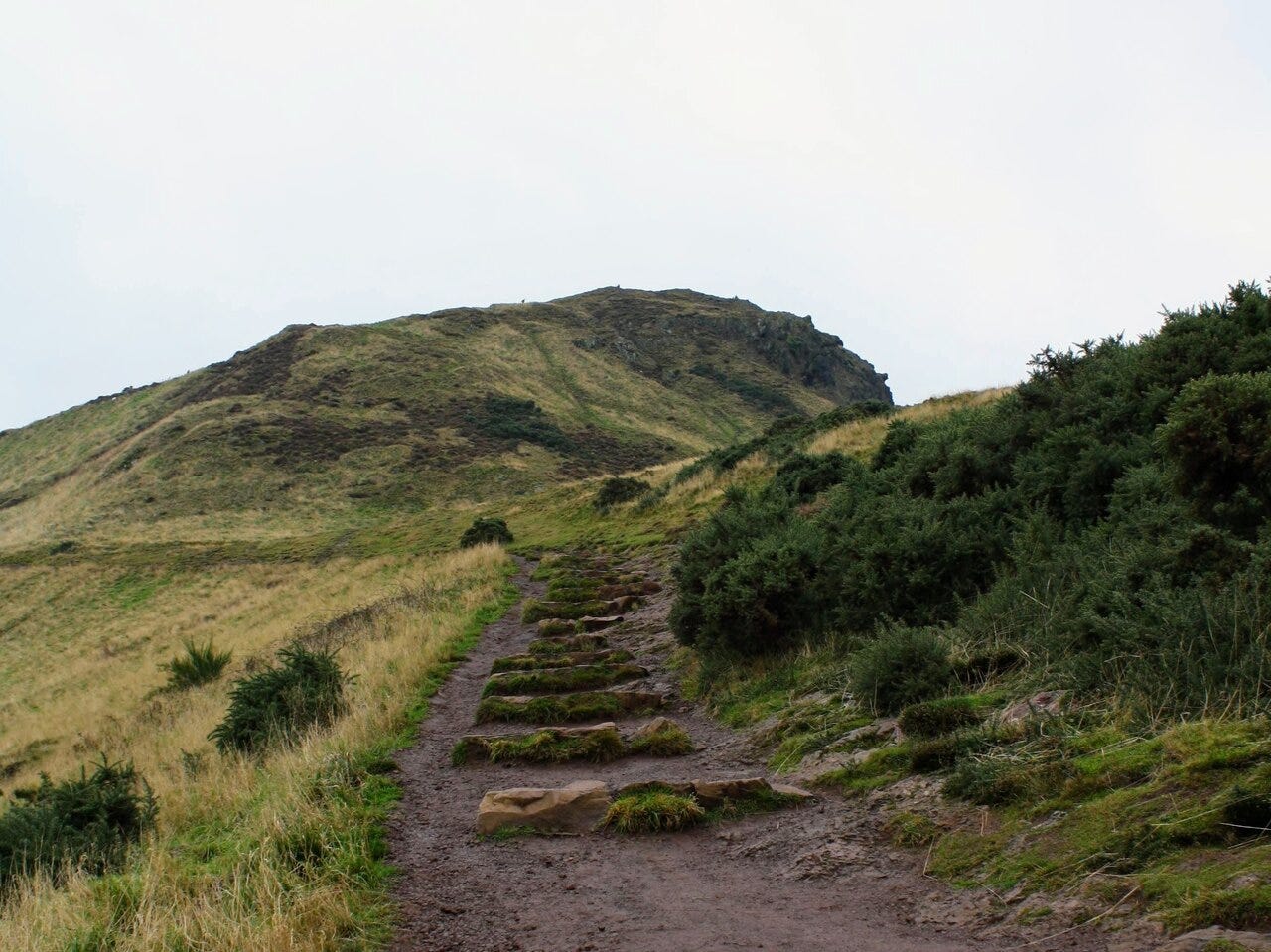 Path towards the summit of a hill
