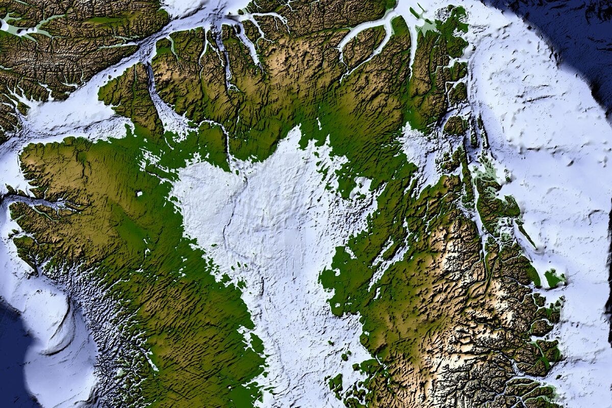 Network of valleys beneath the Greenland ice sheet Network of valleys beneath the Greenland ice sheet