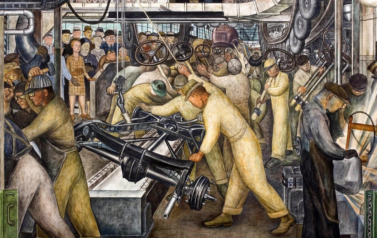 Detroit Industry Mural : Diego Rivera : 1932-33 : Archival Quality Art  Print | eBay UK