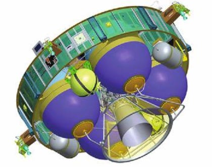 An engineering render of the Yuanzheng-1S upper-stage. ©China Academy of Launch Vehicle Technology