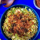spicy brussels sprouts caesar salad with crispy capers