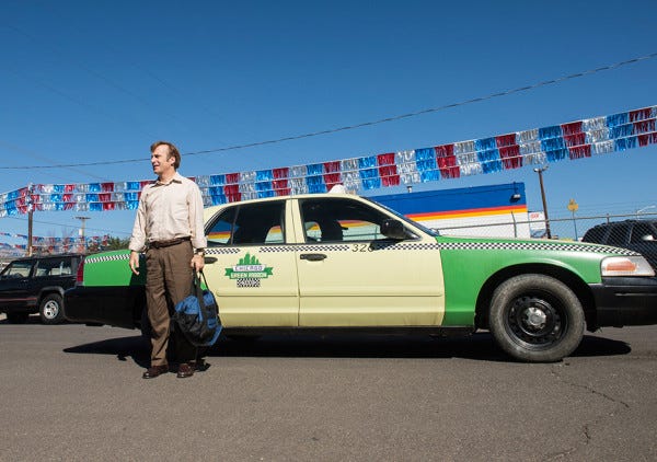 jimmy getting out of cab on better call saul marco 2015 jimmy getting out of cab on better call saul marco 2015