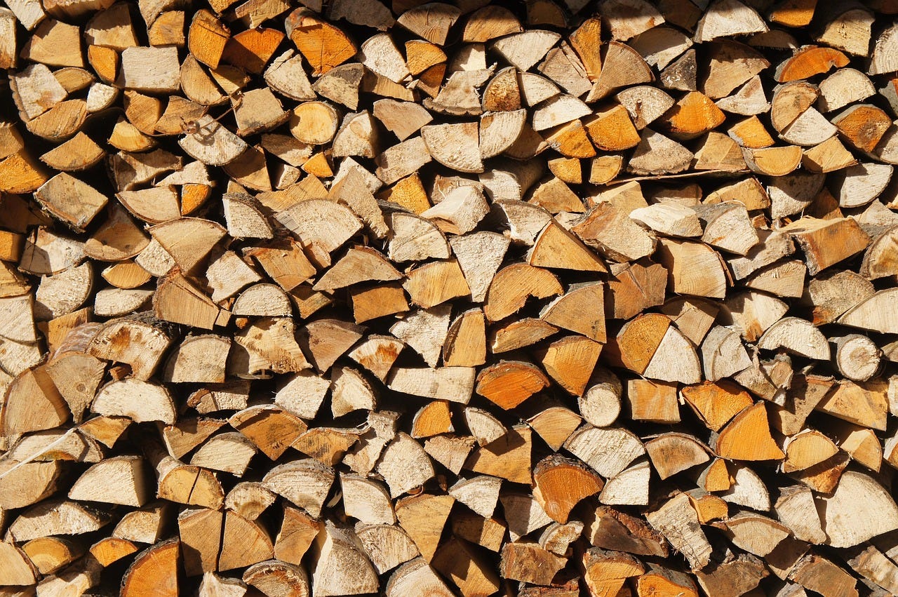 A woodpile