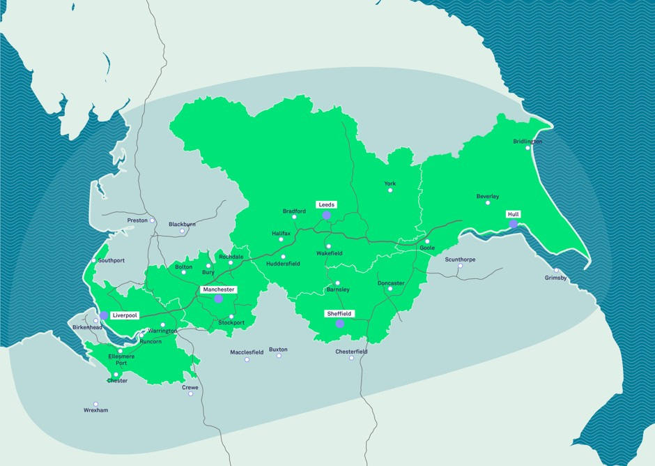 A map showing the full potential range of the new Northern Forest.