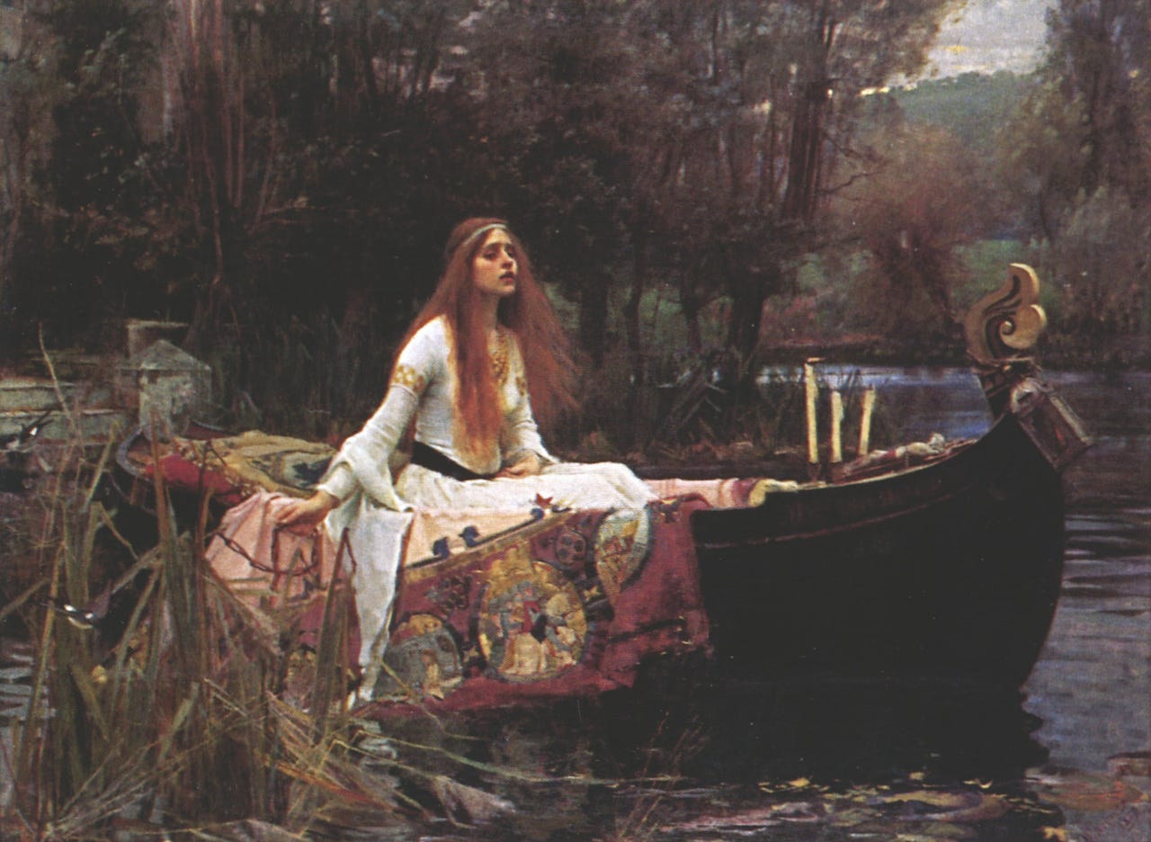 Waterhouse Lady of Shalott boat Waterhouse Lady of Shalott boat