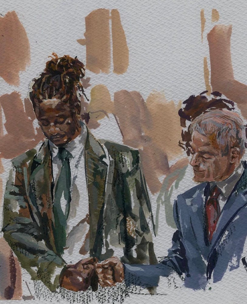The Art of Crime: Young Thug's Viral Courtroom Fist Bump Recreated The Art of Crime: Young Thug's Viral Courtroom Fist Bump Recreated