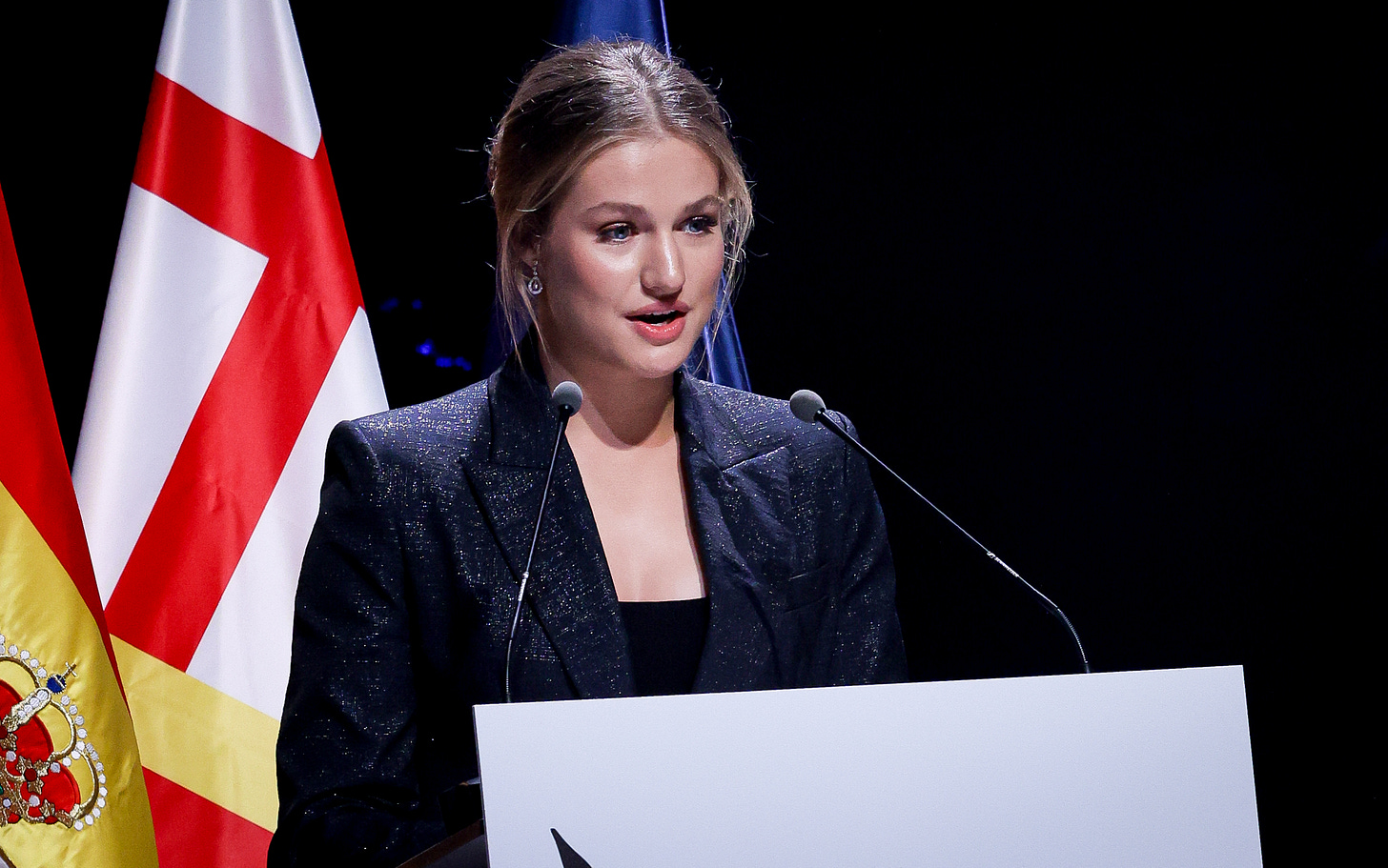Princess Leonor giving a speech