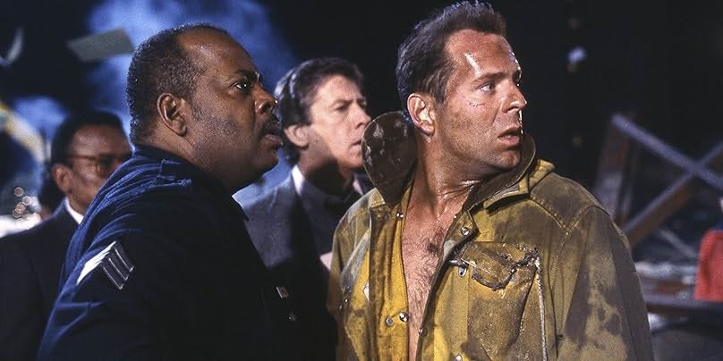 Bruce Willis, Reginald VelJohnson, and Paul Gleason in Die Hard (1988) Bruce Willis, Reginald VelJohnson, and Paul Gleason in Die Hard (1988)