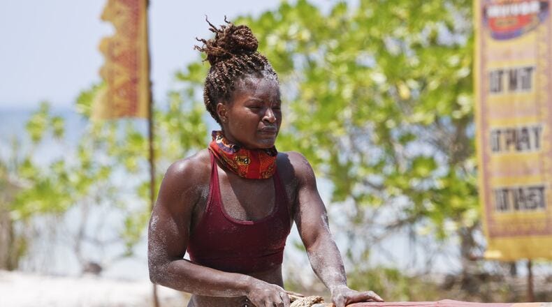 "Signed, Sealed and Delivered" -- Cydney Gillon during the fourth episode of SURVIVOR KAOH: RONG -- Brains vs. Brawn vs. Beauty. The show airs, Wednesday, March 9 (8:00-9:00 PM, ET/PT) on the CBS Television Network. Photo: Monty Brinton /CBS Entertainment ÃÂ©2016 CBS Broadcasting, Inc. All Rights. Reserved. Photo: Robert Voets/CBS Entertainment ÃÂ©2016 CBS Broadcasting, Inc. All Rights Reserved.