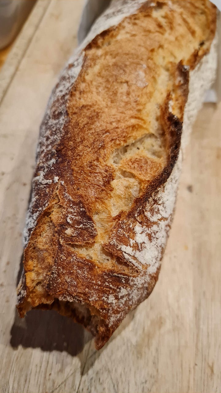 Bread and baked goods from a boulangerie in France