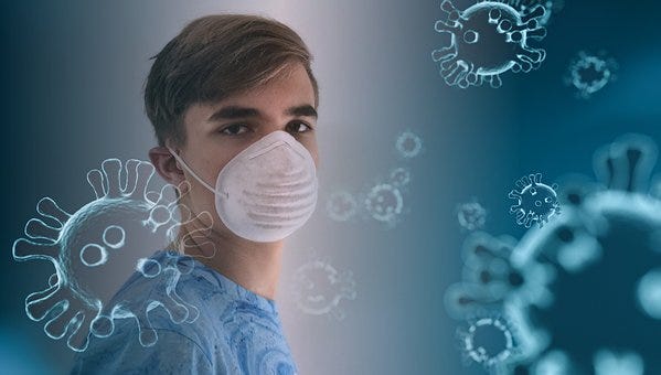 Coronavirus, Young, Man, Mask, Virus