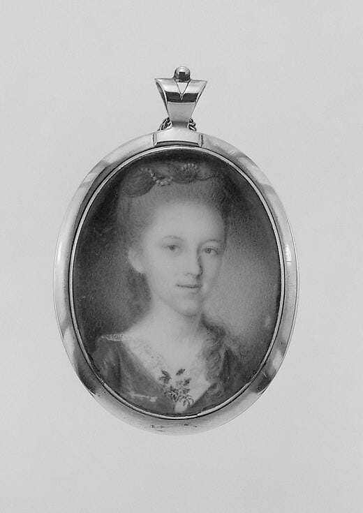 Portrait of a Lady, Charles Willson Peale (American, Chester, Maryland 1741–1827 Philadelphia, Pennsylvania), Watercolor on ivory, American